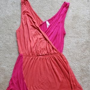 Pink and orange sleeveless summer top size small